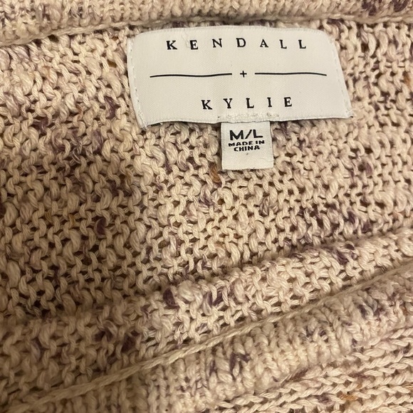 Kendall and Kylie Long Sleeve Cream Sweater - Picture 4 of 8